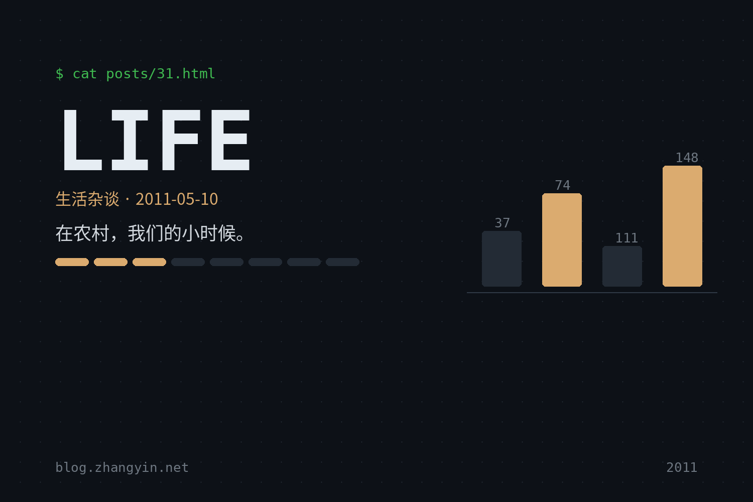 在农村，我们的小时候。