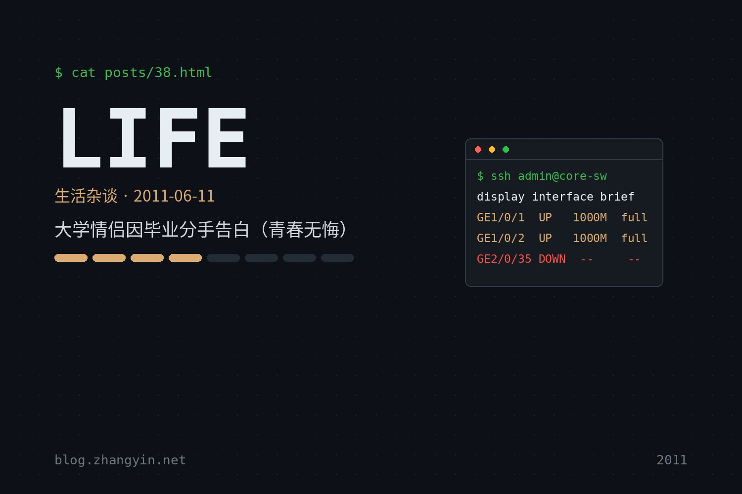 大学情侣因毕业分手告白（青春无悔）